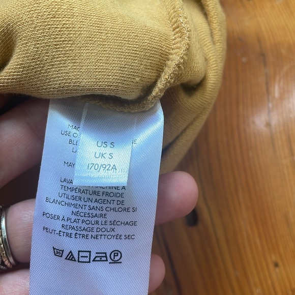 Anthropologie Maeve Stephi Cross Back Knit Sleevless Top Mustard Yellow Small - Picture 3 of 8